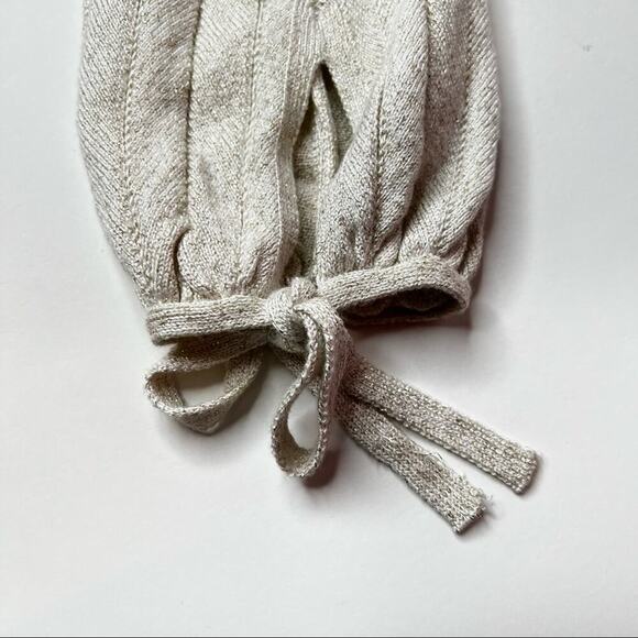 WHBM Ombre Knit Sweater in Heather Grey, White and Metalic Silver Size Small - Picture 7 of 10